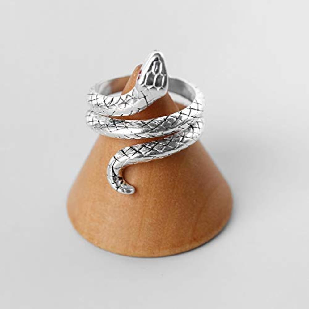 Amazon | [JOLUCE] 蛇 指輪 フリーサイズ レディース リング